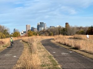 View of Minneapolis from Cedar Lake Park